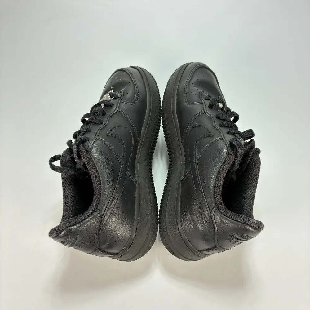Nike Air Force 1 Low Black Athletic Basketball Shoes 314192-009 Youth Size 4Y